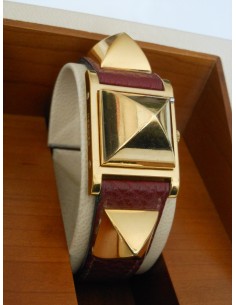 MONTRE HERMES MEDOR PLAQUE OR