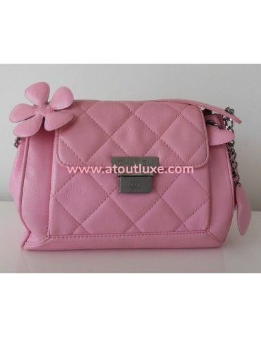 SAC CHANEL CUIR ROSE