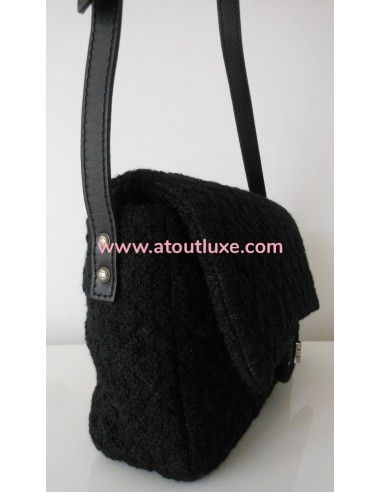 SAC CHANEL 2.55 TWEED NOIR GM SAC CHANEL 2.55 TWEED NOIR GM