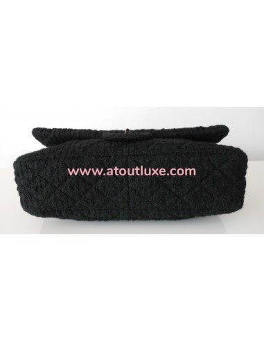 SAC CHANEL 2.55 TWEED NOIR GM SAC CHANEL 2.55 TWEED NOIR GM