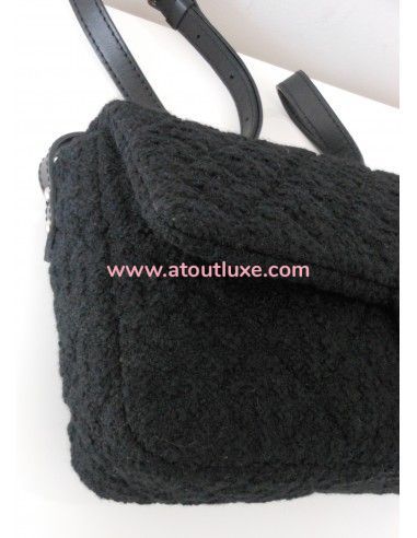 SAC CHANEL 2.55 TWEED NOIR GM SAC CHANEL 2.55 TWEED NOIR GM