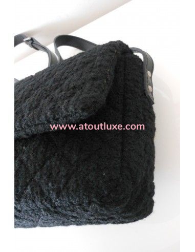 SAC CHANEL 2.55 TWEED NOIR GM SAC CHANEL 2.55 TWEED NOIR GM