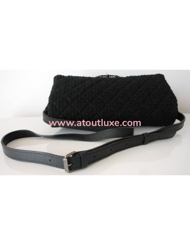 SAC CHANEL 2.55 TWEED NOIR GM SAC CHANEL 2.55 TWEED NOIR GM