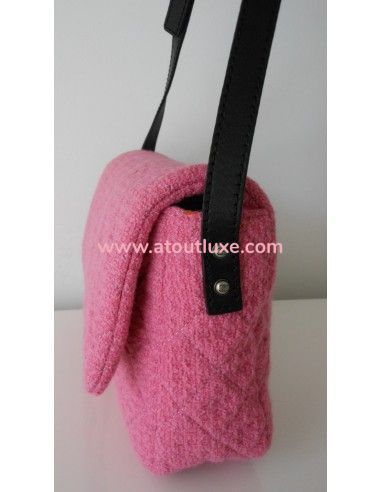 SAC CHANEL 2.55 TWEED ROSE GM  SAC CHANEL 2.55 TWEED ROSE GM