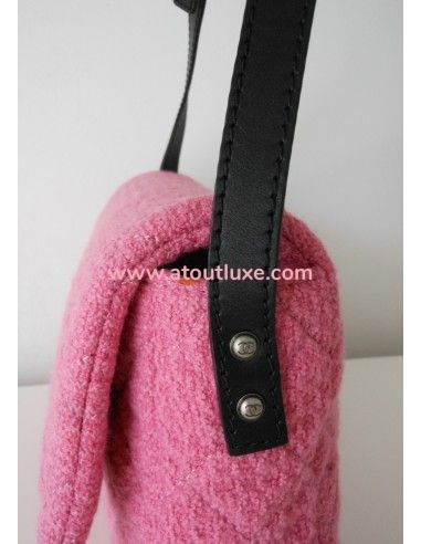 SAC CHANEL 2.55 TWEED ROSE GM  SAC CHANEL 2.55 TWEED ROSE GM