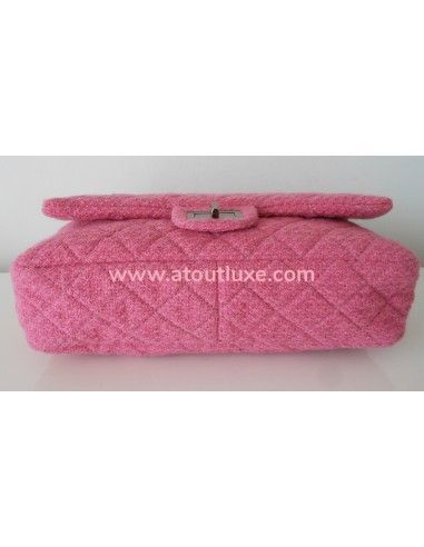 SAC CHANEL 2.55 TWEED ROSE GM  SAC CHANEL 2.55 TWEED ROSE GM