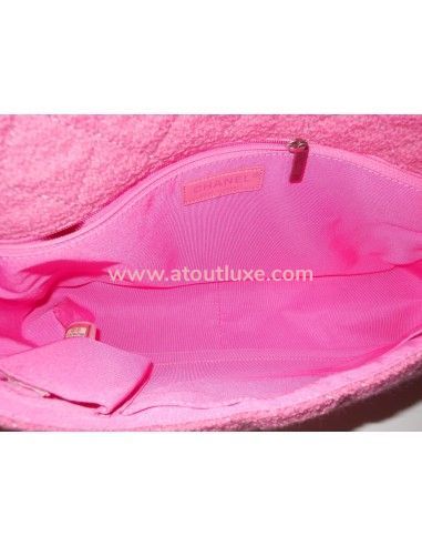 SAC CHANEL 2.55 TWEED ROSE GM  SAC CHANEL 2.55 TWEED ROSE GM