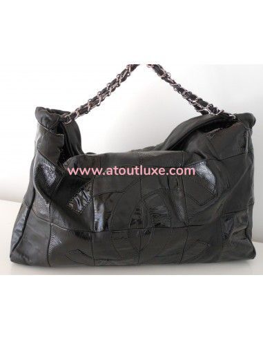 GRAND SAC CABAS CHANEL CUIR NOIR