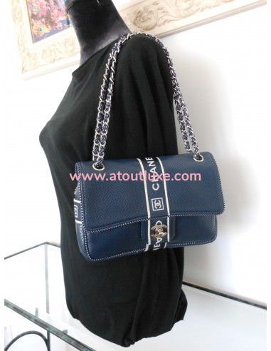 SAC CHANEL TIMELESS CUIR BLEU SAC CHANEL TIMELESS CUIR BLEU