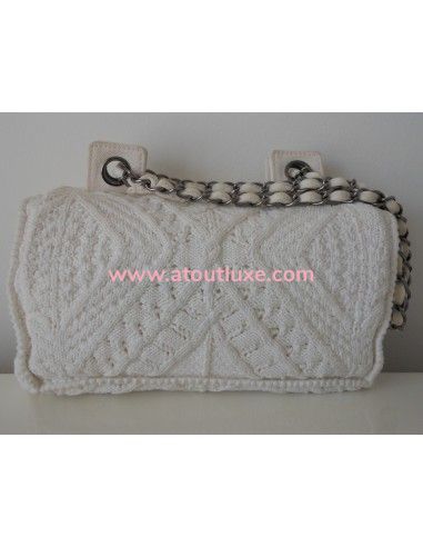 SAC CHANEL EN CROCHET BLANC SAC CHANEL EN CROCHET BLANC