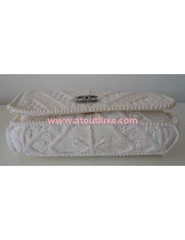 SAC CHANEL EN CROCHET BLANC SAC CHANEL EN CROCHET BLANC