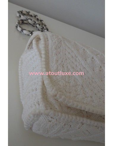 SAC CHANEL EN CROCHET BLANC SAC CHANEL EN CROCHET BLANC