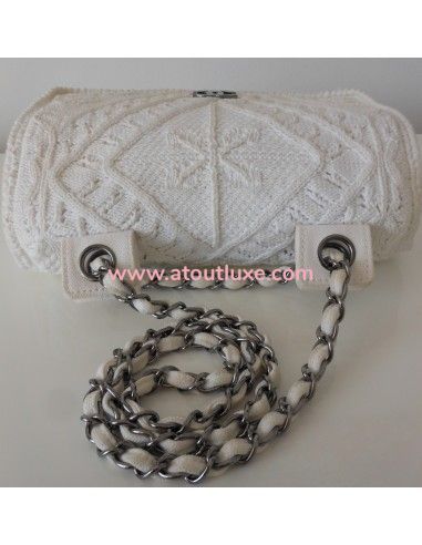SAC CHANEL EN CROCHET BLANC SAC CHANEL EN CROCHET BLANC