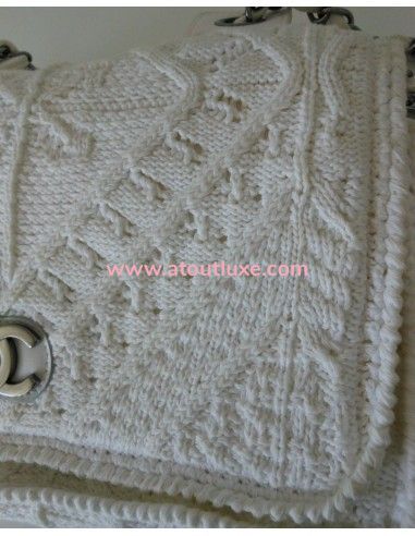 SAC CHANEL EN CROCHET BLANC SAC CHANEL EN CROCHET BLANC