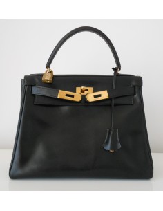 SAC HERMES KELLY BOX NOIR 28