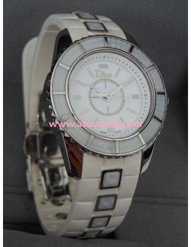 MONTRE DIOR CHRISTAL PM BLANCHE 