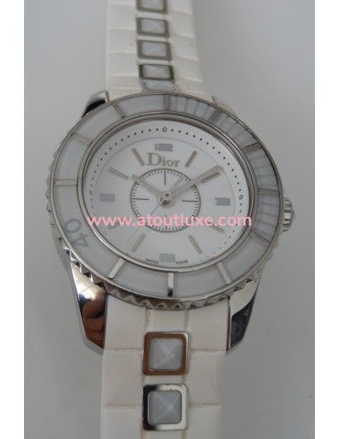 MONTRE DIOR CHRISTAL PM BLANCHE  MONTRE DIOR CHRISTAL PM BLANCHE
