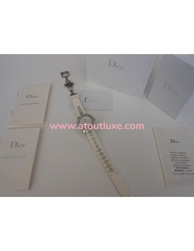 MONTRE DIOR CHRISTAL PM BLANCHE  MONTRE DIOR CHRISTAL PM BLANCHE