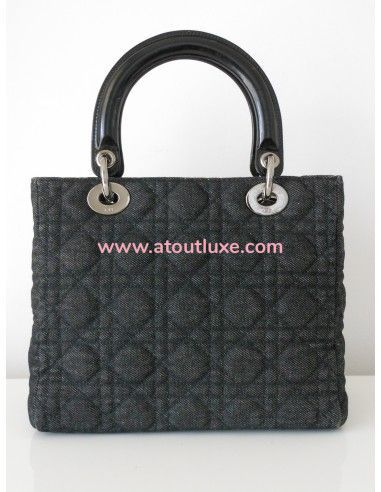 SAC LADY DIOR JEAN - MOYEN MODELE SAC LADY DIOR JEAN - MOYEN MODELE