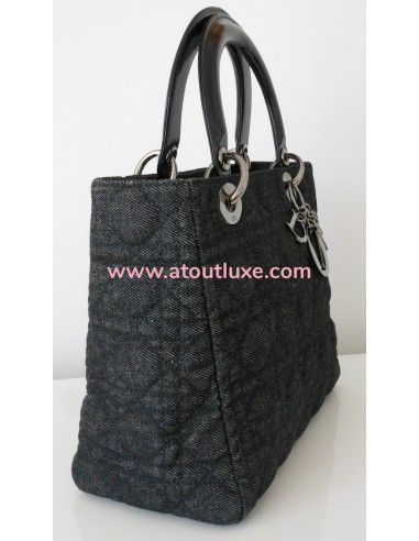 SAC LADY DIOR JEAN - MOYEN MODELE SAC LADY DIOR JEAN - MOYEN MODELE