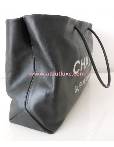 SAC CHANEL CABAS CUIR NOIR SAC CHANEL CABAS CUIR NOIR