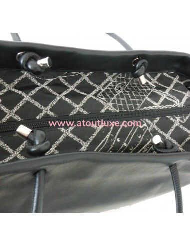 SAC CHANEL CABAS CUIR NOIR SAC CHANEL CABAS CUIR NOIR