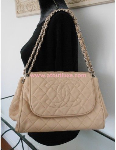 SAC CHANEL CLASSIQUE BEIGE GM SAC CHANEL CLASSIQUE BEIGE GM