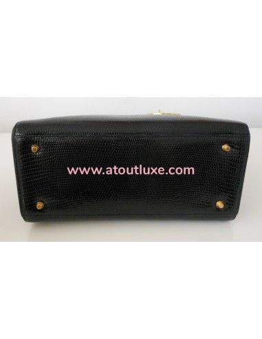 SAC LADY DIOR LEZARD NOIR  SAC LADY DIOR LEZARD NOIR