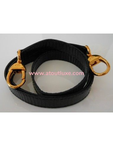 SAC LADY DIOR LEZARD NOIR  SAC LADY DIOR LEZARD NOIR