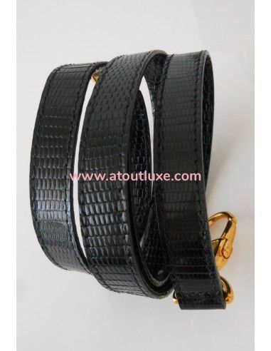 SAC LADY DIOR LEZARD NOIR  SAC LADY DIOR LEZARD NOIR