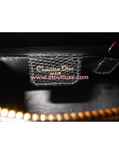 SAC LADY DIOR LEZARD NOIR  SAC LADY DIOR LEZARD NOIR