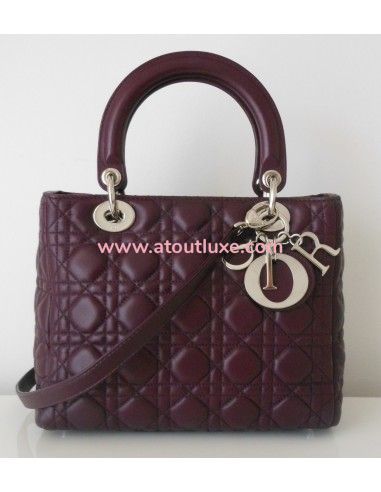 SAC LADY DIOR VIOLET - MOYEN MODELE