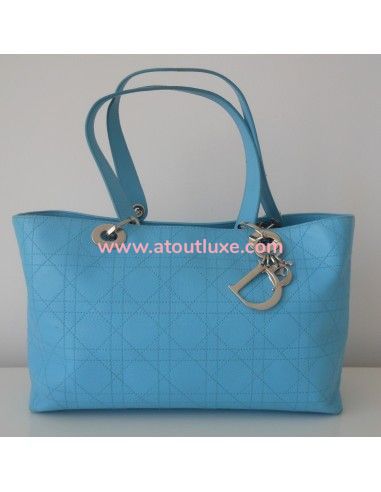 SAC LADY DIOR SHOPPING TURQUOISE