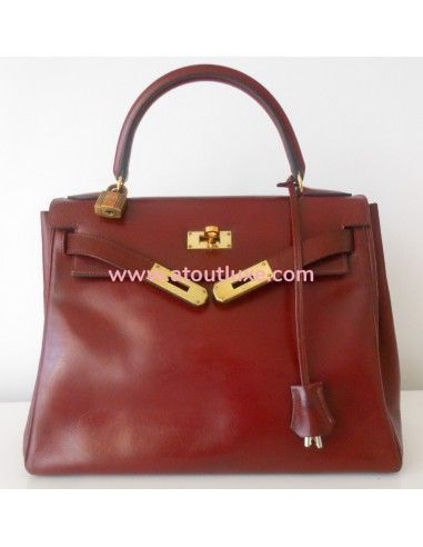 SAC HERMES KELLY 28 BORDEAUX