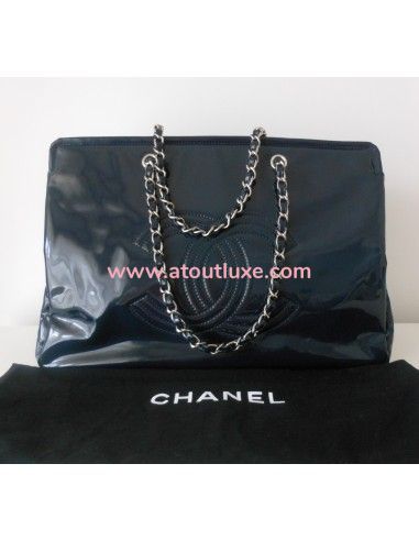 SAC CABAS CHANEL XXL BLEU FONCE