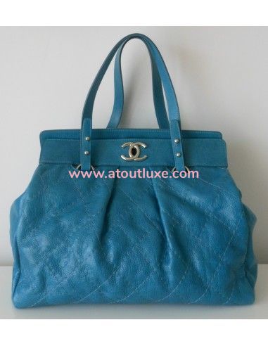 SAC CABAS CHANEL XXL BLEU 