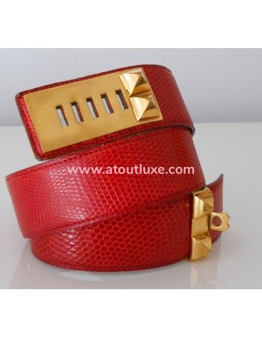 CEINTURE MEDOR HERMES EN LEZARD