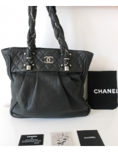 SAC CHANEL SHOPPING CUIR NOIR 2