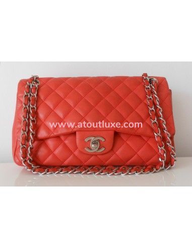 SAC CHANEL CLASSIQUE CORAIL 