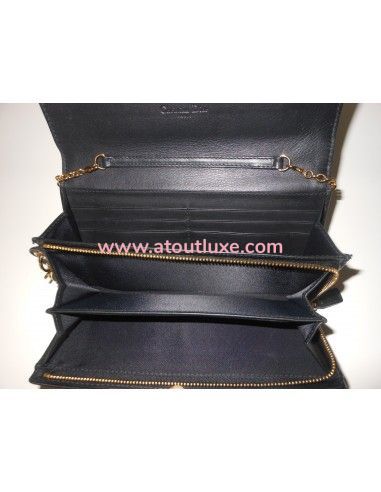 POCHETTE PORTE-FEUILLE LADY DIOR NOIR POCHETTE PORTE-FEUILLE LADY DIOR NOIR