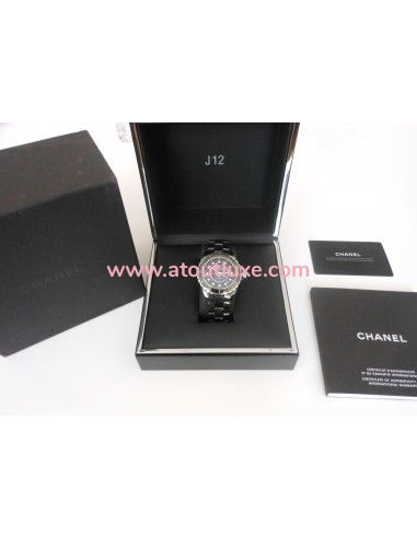 MONTRE CHANEL J12 38mm INDEX DIAMANTS MONTRE CHANEL J12 38mm INDEX DIAMANTS