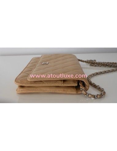 POCHETTE CHANEL WALLET ON CHAIN BEIGE POCHETTE CHANEL WALLET ON CHAIN BEIGE