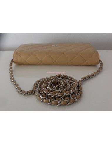 POCHETTE CHANEL WALLET ON CHAIN BEIGE POCHETTE CHANEL WALLET ON CHAIN BEIGE