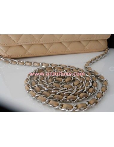 POCHETTE CHANEL WALLET ON CHAIN BEIGE POCHETTE CHANEL WALLET ON CHAIN BEIGE