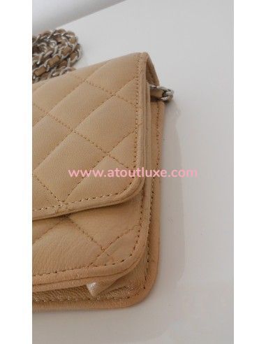 POCHETTE CHANEL WALLET ON CHAIN BEIGE POCHETTE CHANEL WALLET ON CHAIN BEIGE