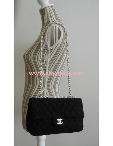 SAC CHANEL TIMELESS TOILE NOIR SAC CHANEL TIMELESS TOILE NOIR