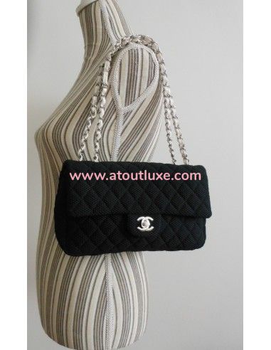 SAC CHANEL TIMELESS TOILE NOIR SAC CHANEL TIMELESS TOILE NOIR