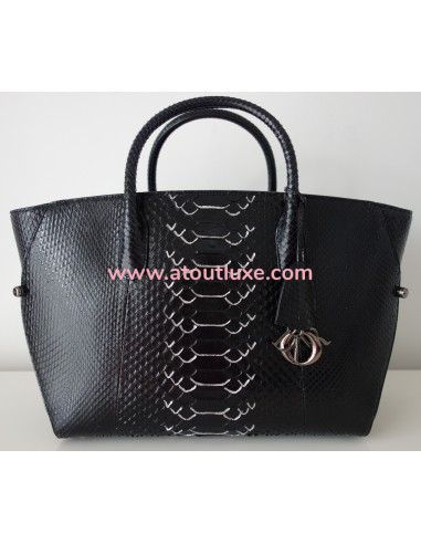 SAC DIOR BAR PYTHON NOIR